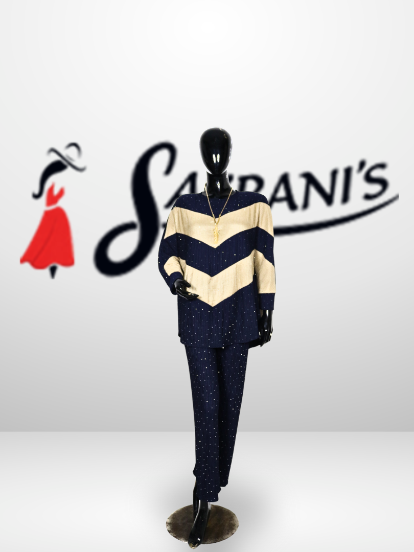 Women’s Elegant Shimmer Co-Ord Set (Top & Trouser) - Image 5