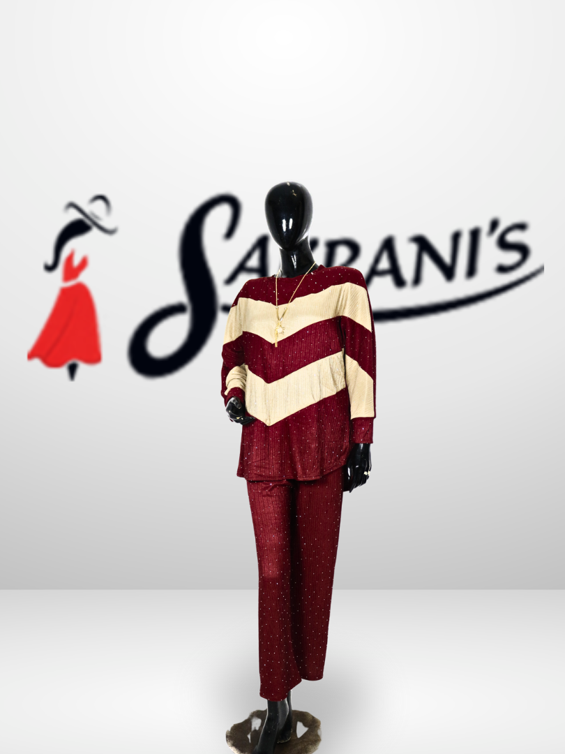 Women’s Elegant Shimmer Co-Ord Set (Top & Trouser) - Image 6