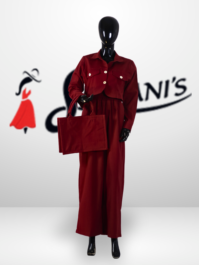 Jacket Style Co-Ord Set with Tote Bag - Image 2