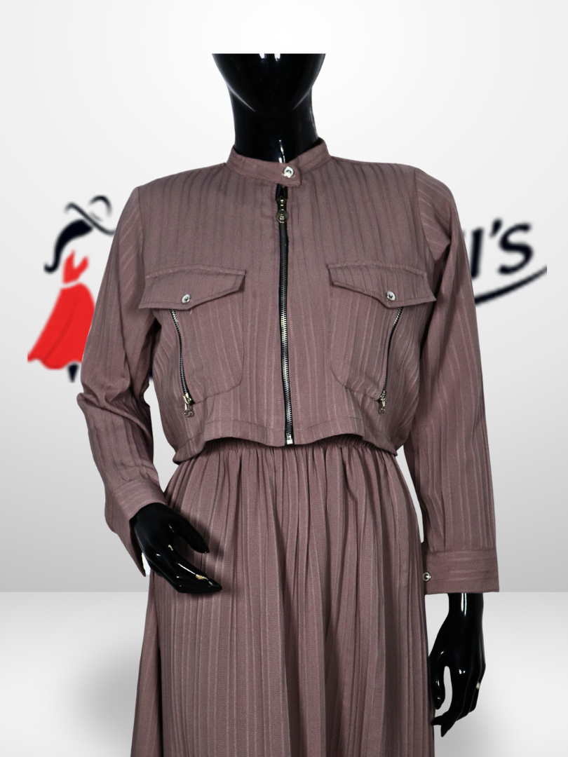 Women’s Zip-Front Layered Maxi Dress - Image 2