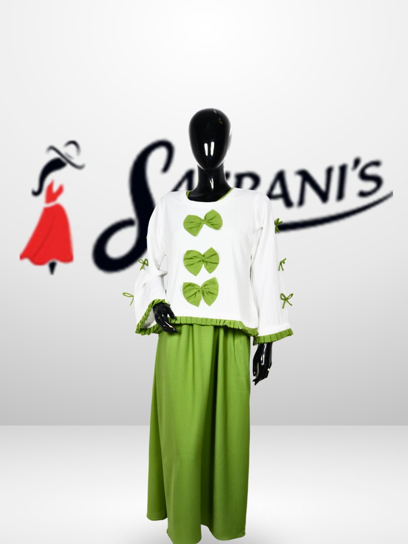 Elegant Bow Two-Piece Modest Set