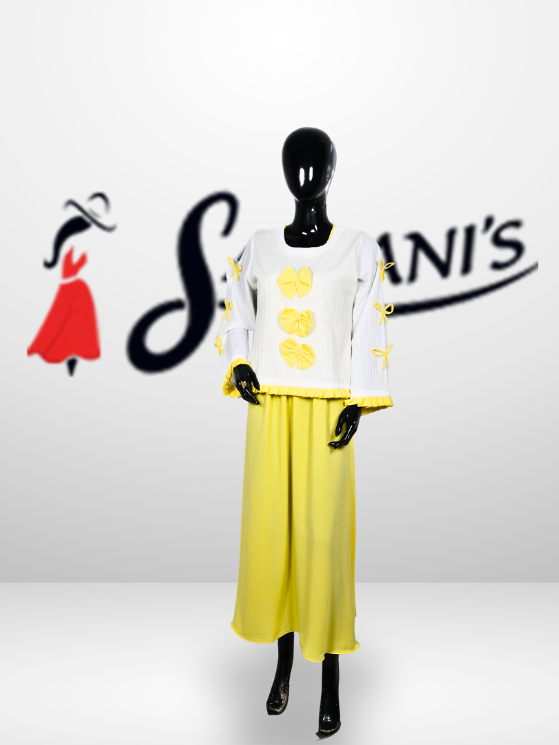 Elegant Bow Two-Piece Modest Set - Image 2