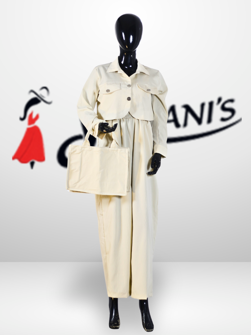 Jacket Style Co-Ord Set with Tote Bag - Image 4