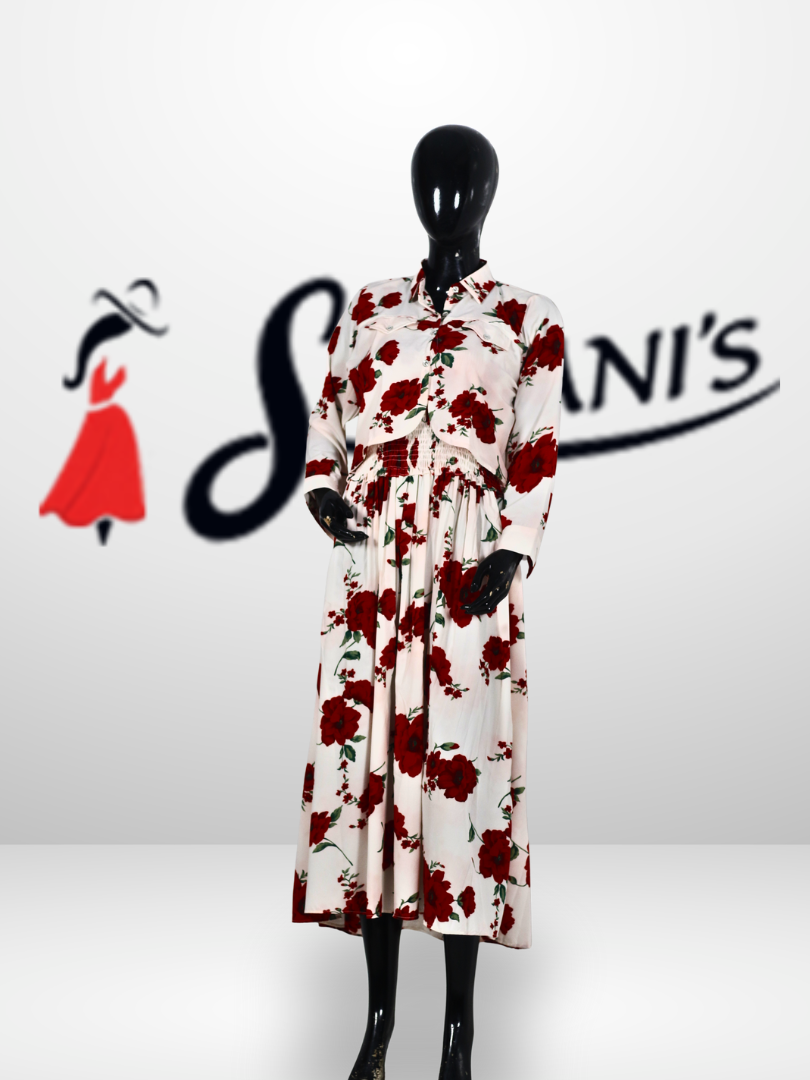 Floral Button-Down Midi Dress - Image 2