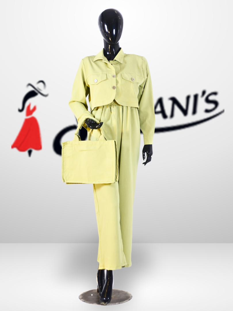 Jacket Style Co-Ord Set with Tote Bag - Image 3